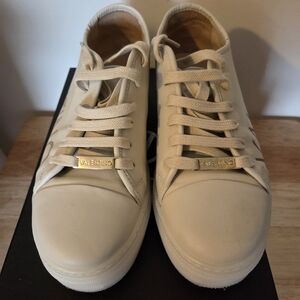 Valentino Cream Leather Sneakers